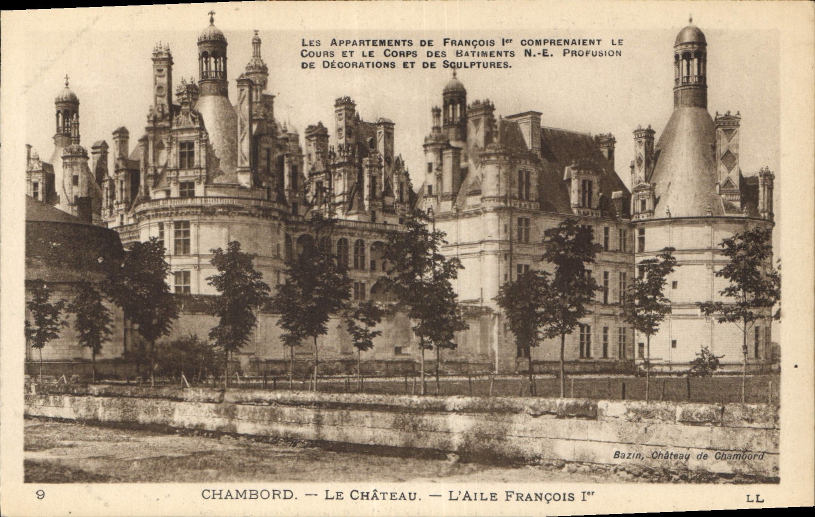 CPA Chambord le Chateau L'Aile Francois I