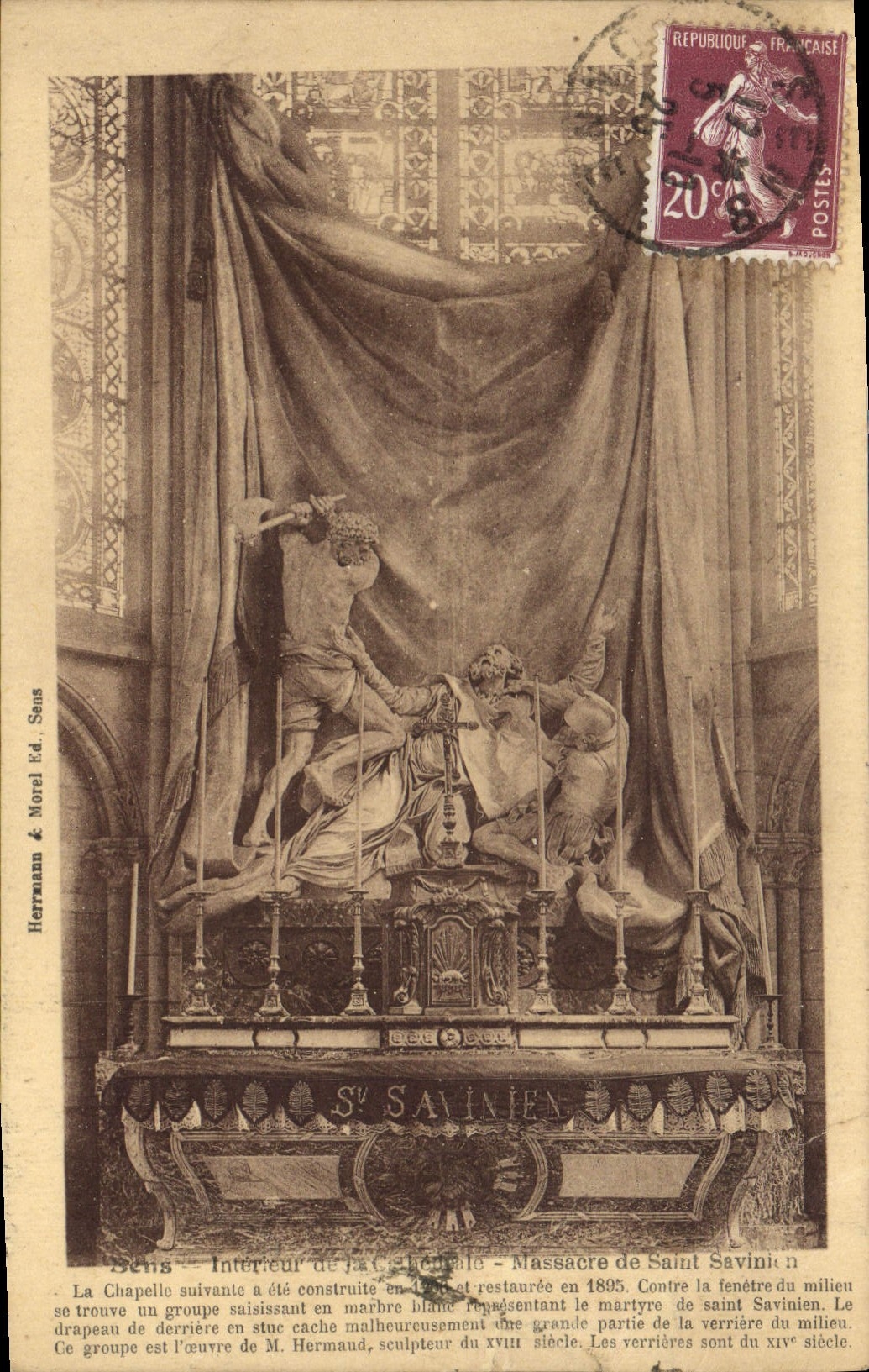 CPA Sens Interieur de la Cathedrale Massacre de Saint Savinien