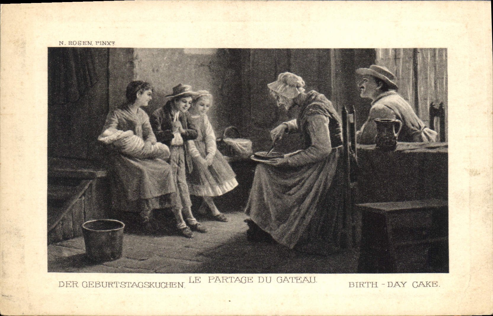 CPA Le Partage du Gateau 