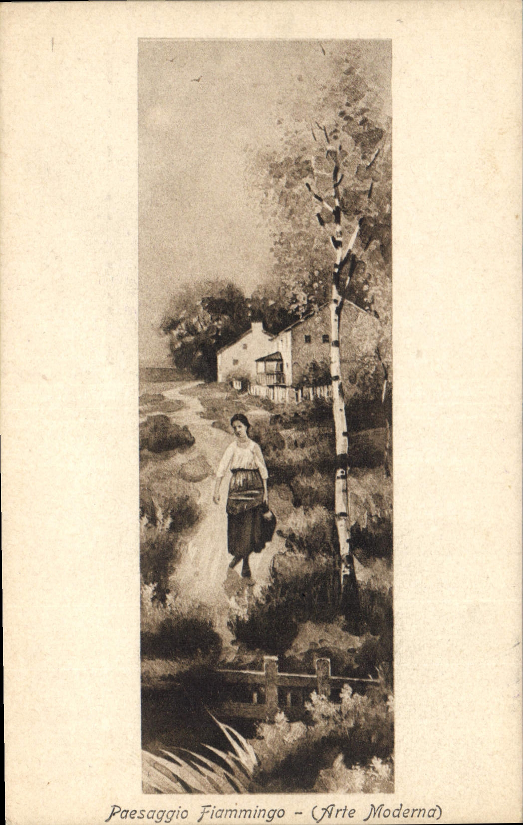 CPA Paesaggio Fiammingo Arte moderna 