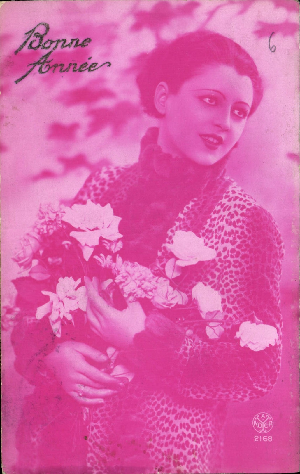 CPA Bonne Annee Femme