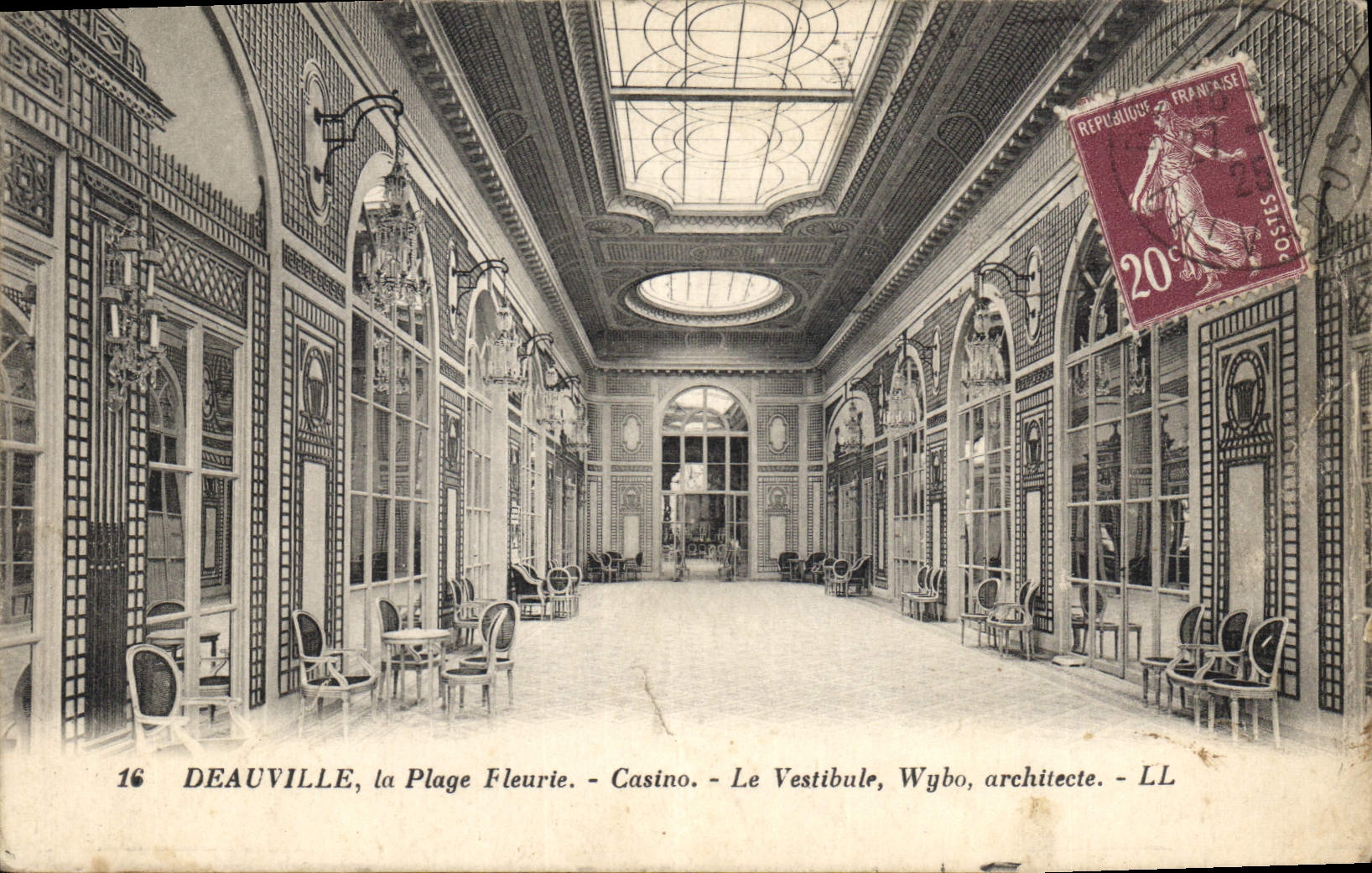 CPA Deauville la Plage Fleurie Casino Le Vestibule 