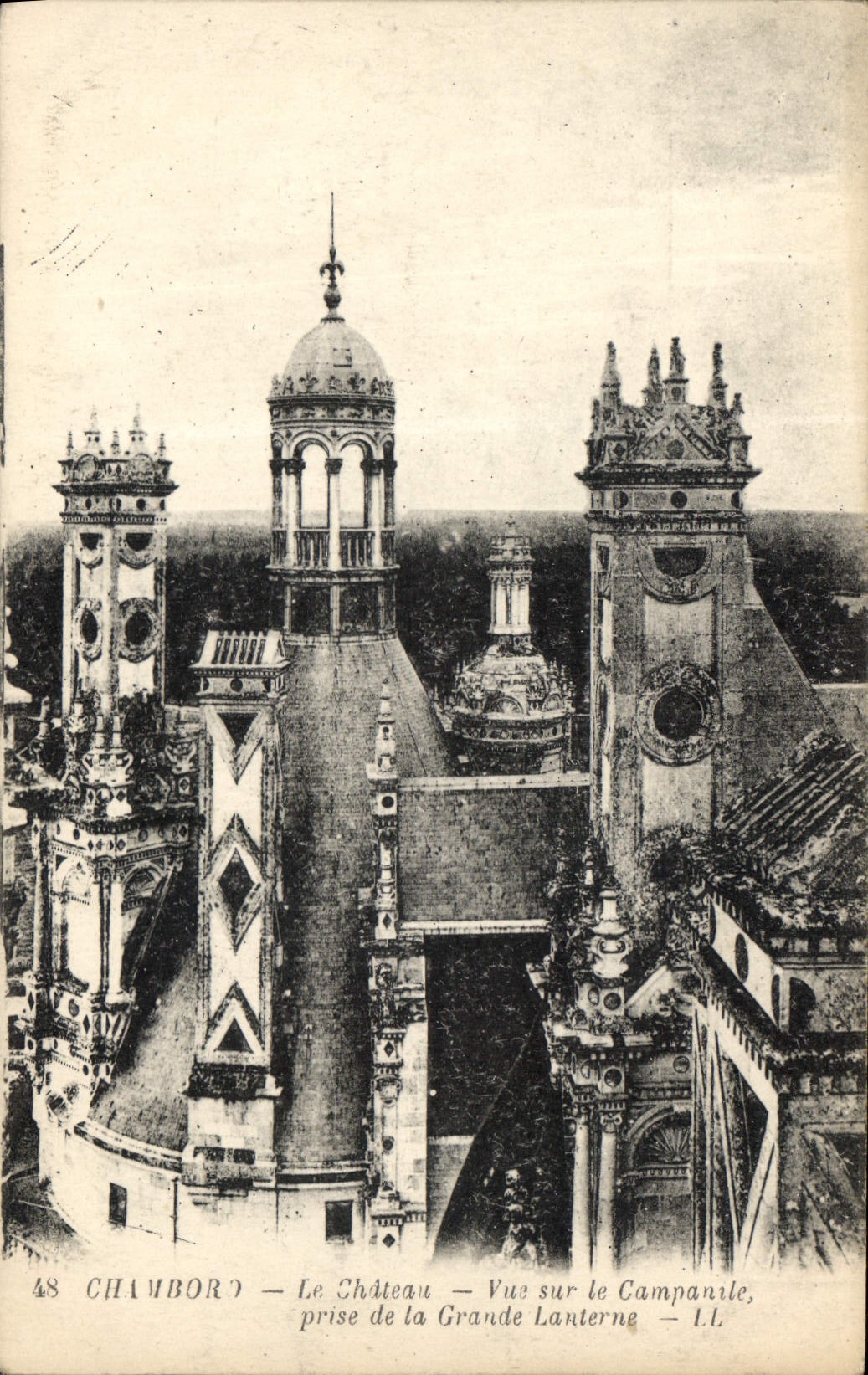 CPA Chambord Vue sur le Campanile prise de la Grande Lanterne 