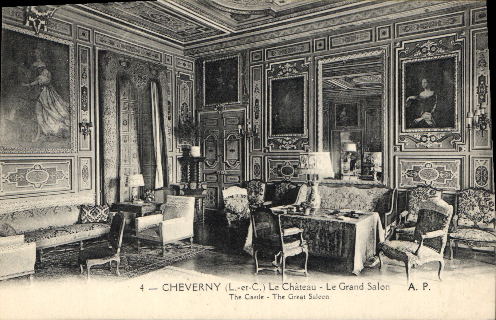 CPA Cheverny L et C Le Chateau Le Grand Salon