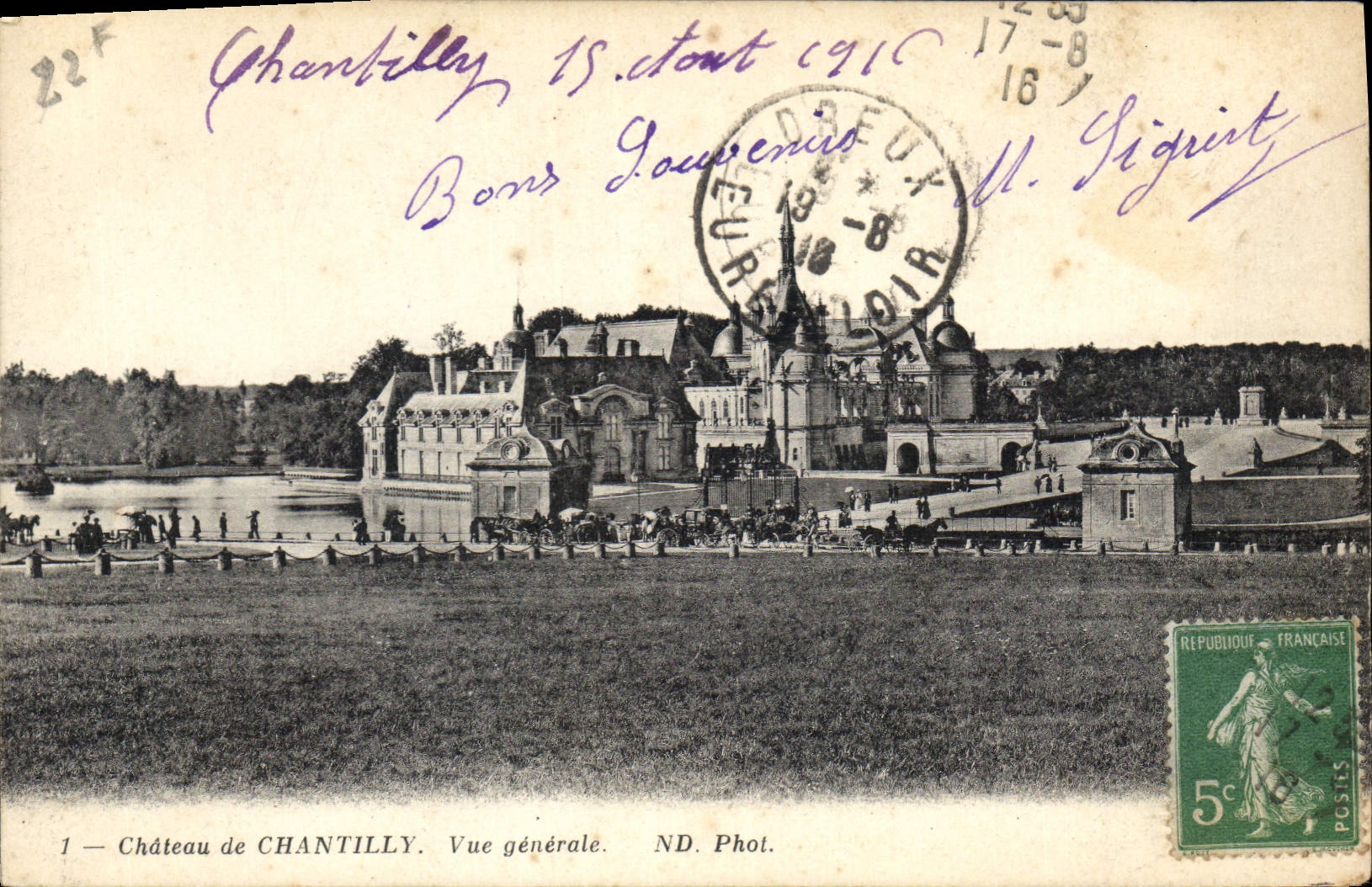 CPA Chateau de Chantilly Vue generale