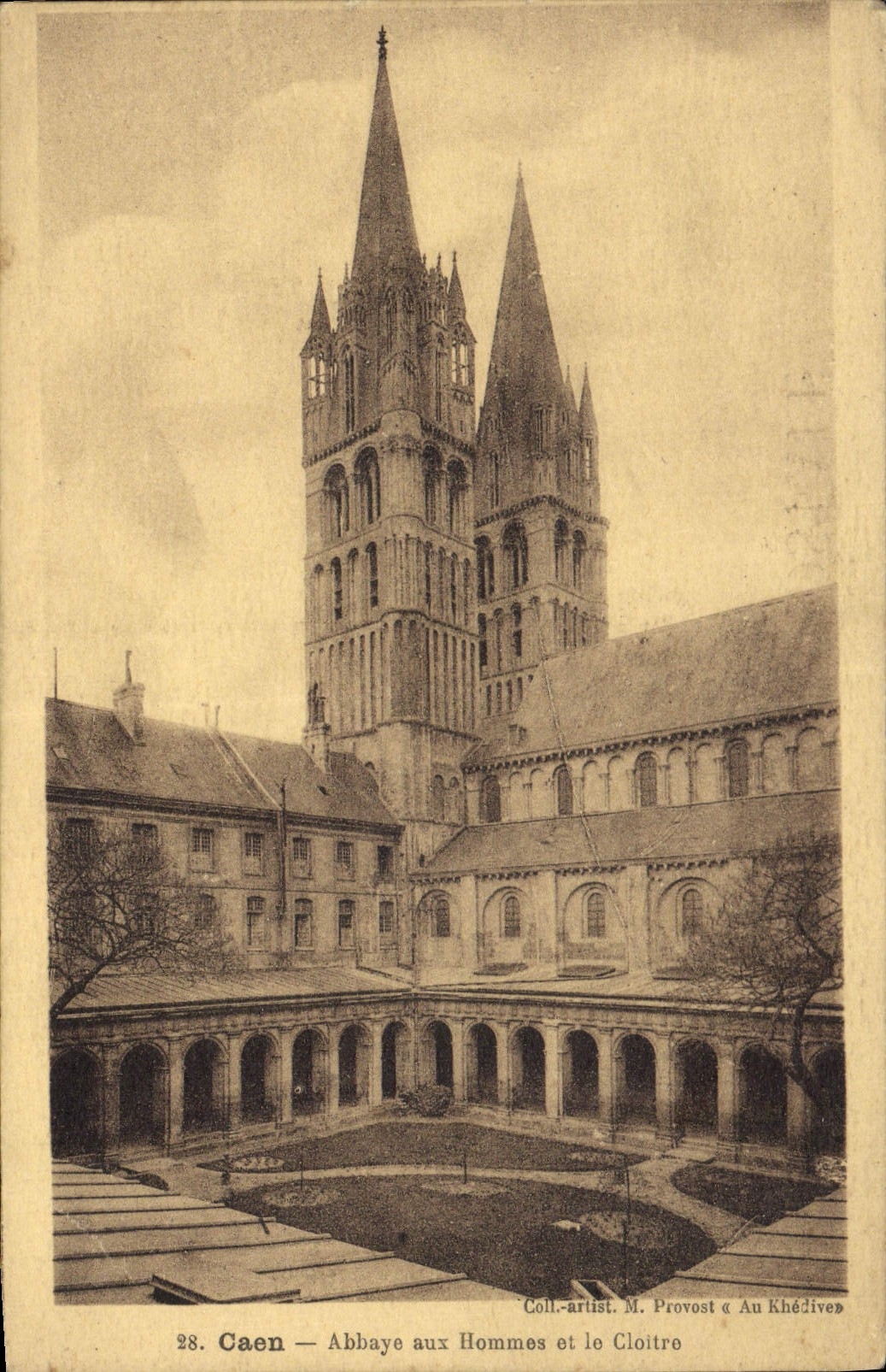 CPA Caen Abbaye aux Hommes et le Cloitre 