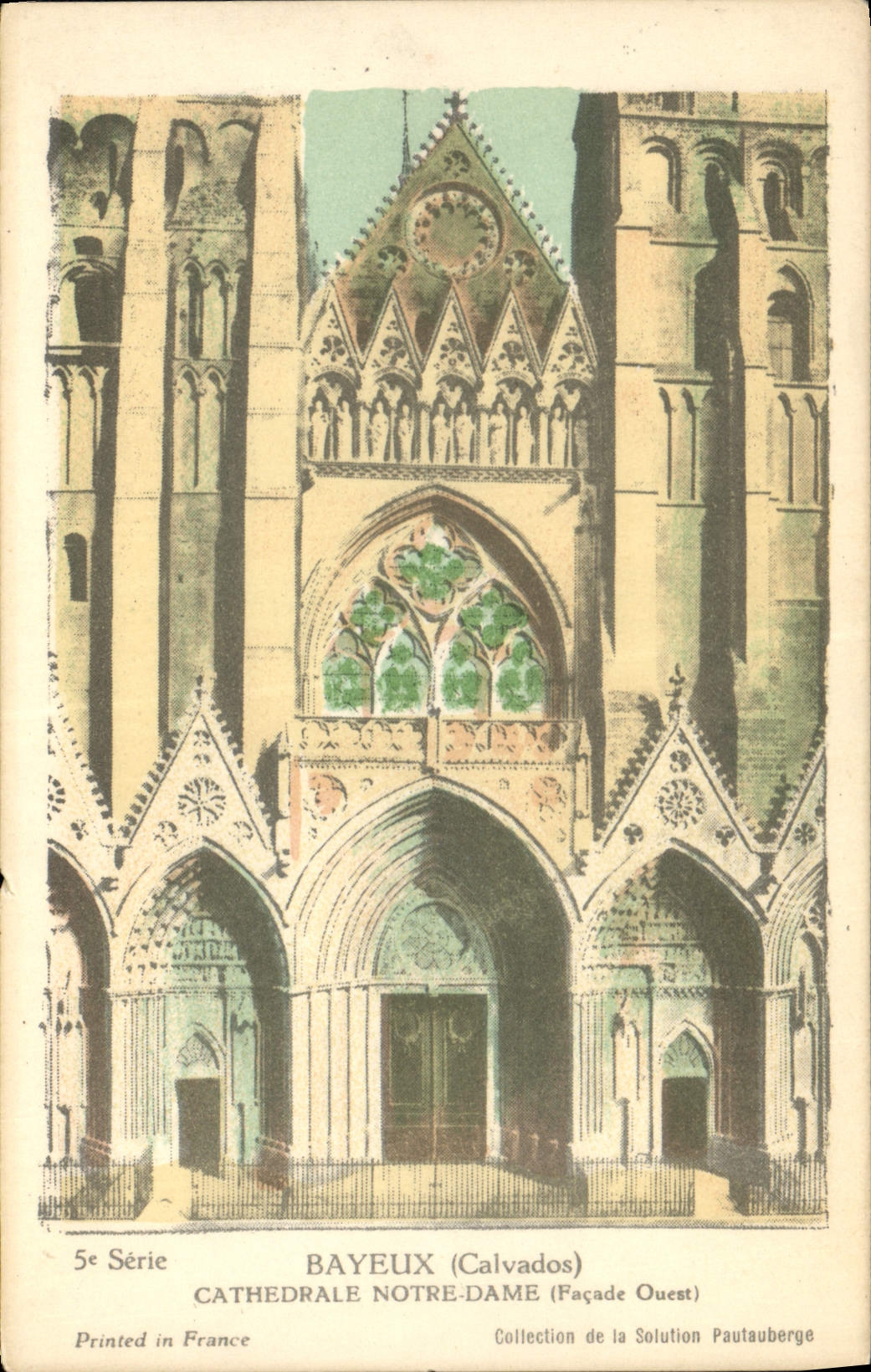 CPA Bayeux Calvados Cathedrale Notre Dame Facade Ouest