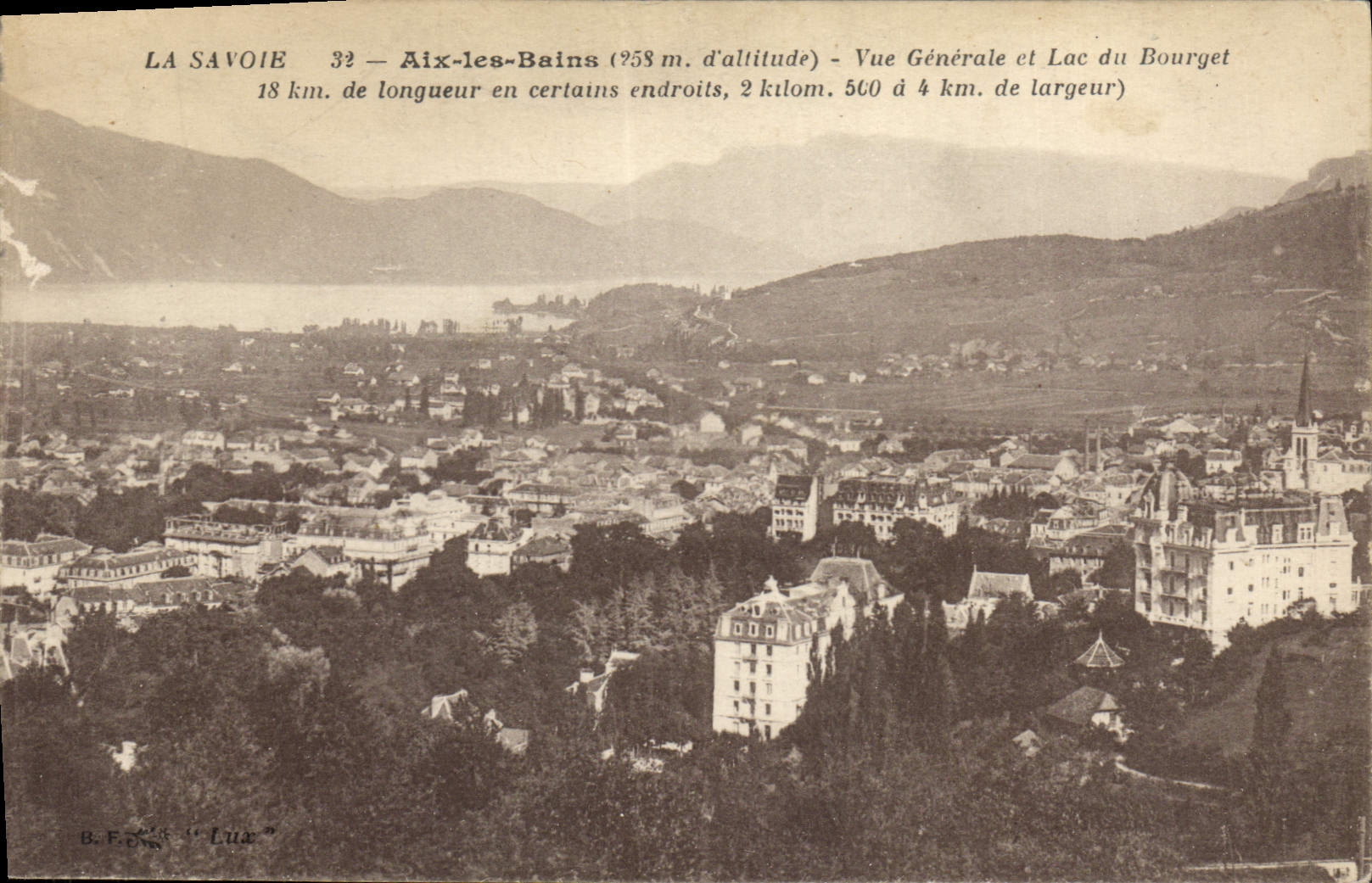 CPA La Savoie Aix les Bains Vue Generale et Lac du Bourget 