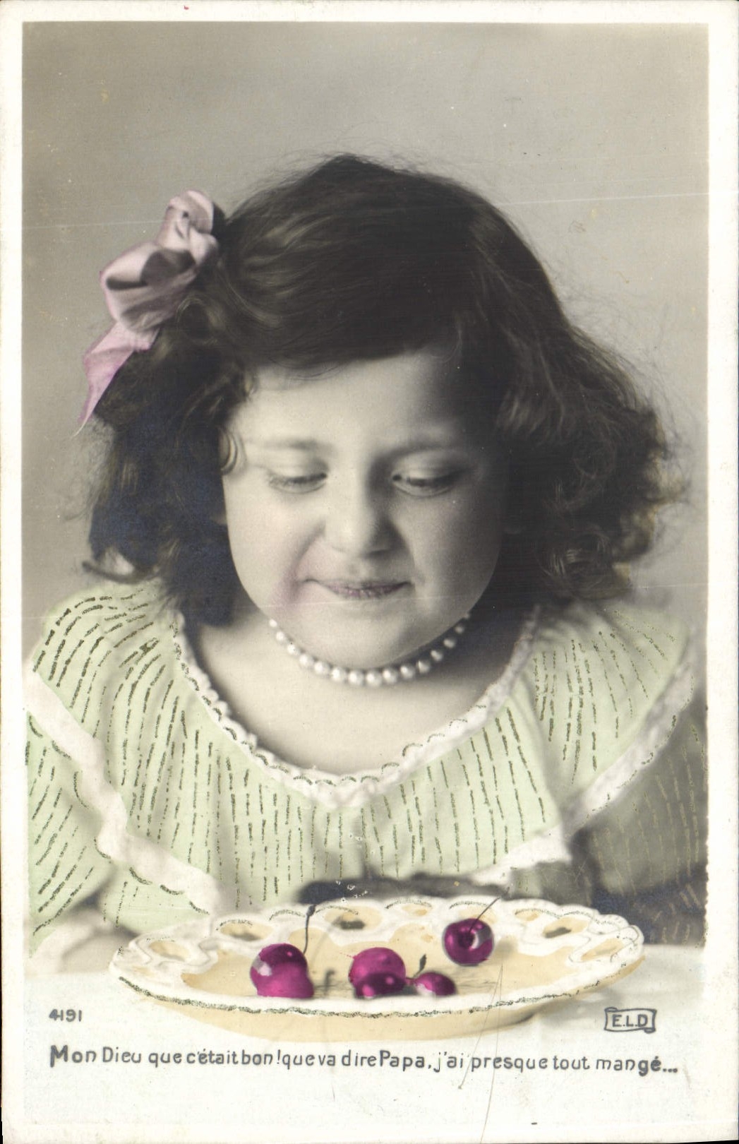 CPA Mon Dieu que cetait bon queva dire Papa Enfant