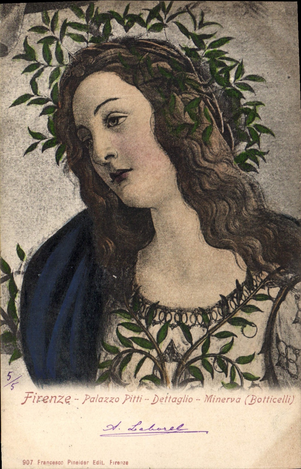 CPA Firenze Palazzo Pitti Dettaglio Minerva Botticelli 