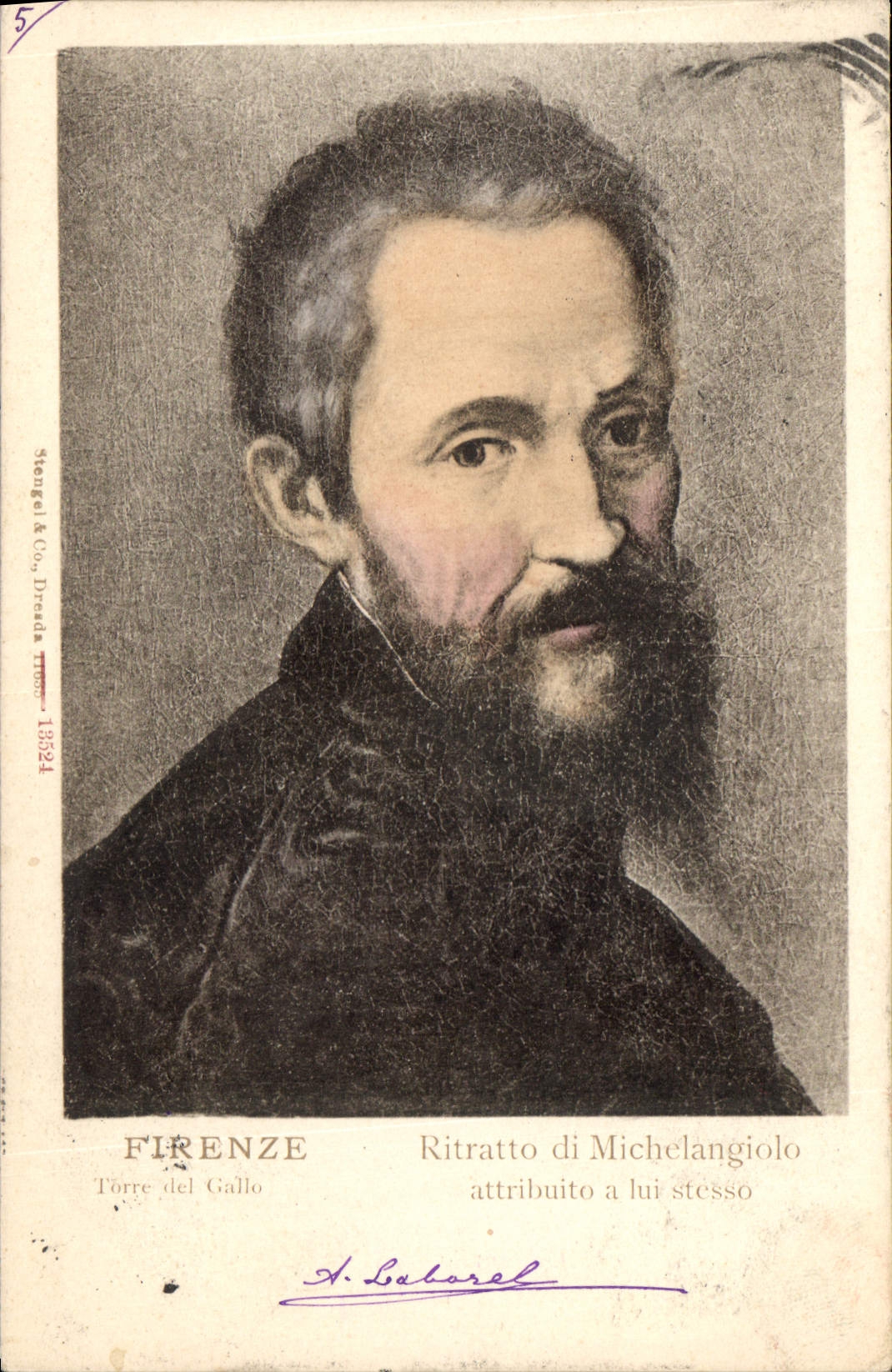 CPA Firenze Ritratto di Michaelangiolo Torre del Gallo 