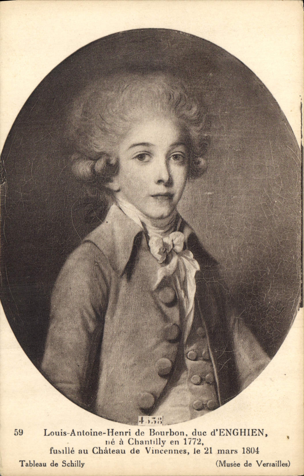 CPA Louis Antoine Henri de Bourbon duc d'Enghien ne a Chantilly en 1772 