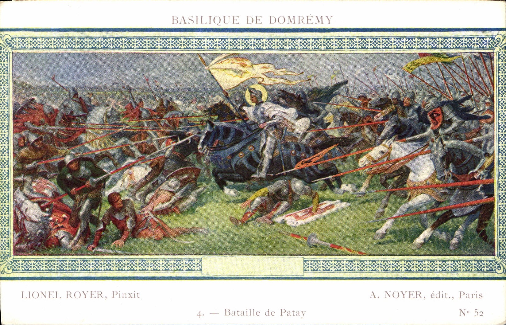 CPA Basilique de Domremy Bataille de Patay Lionel Royer