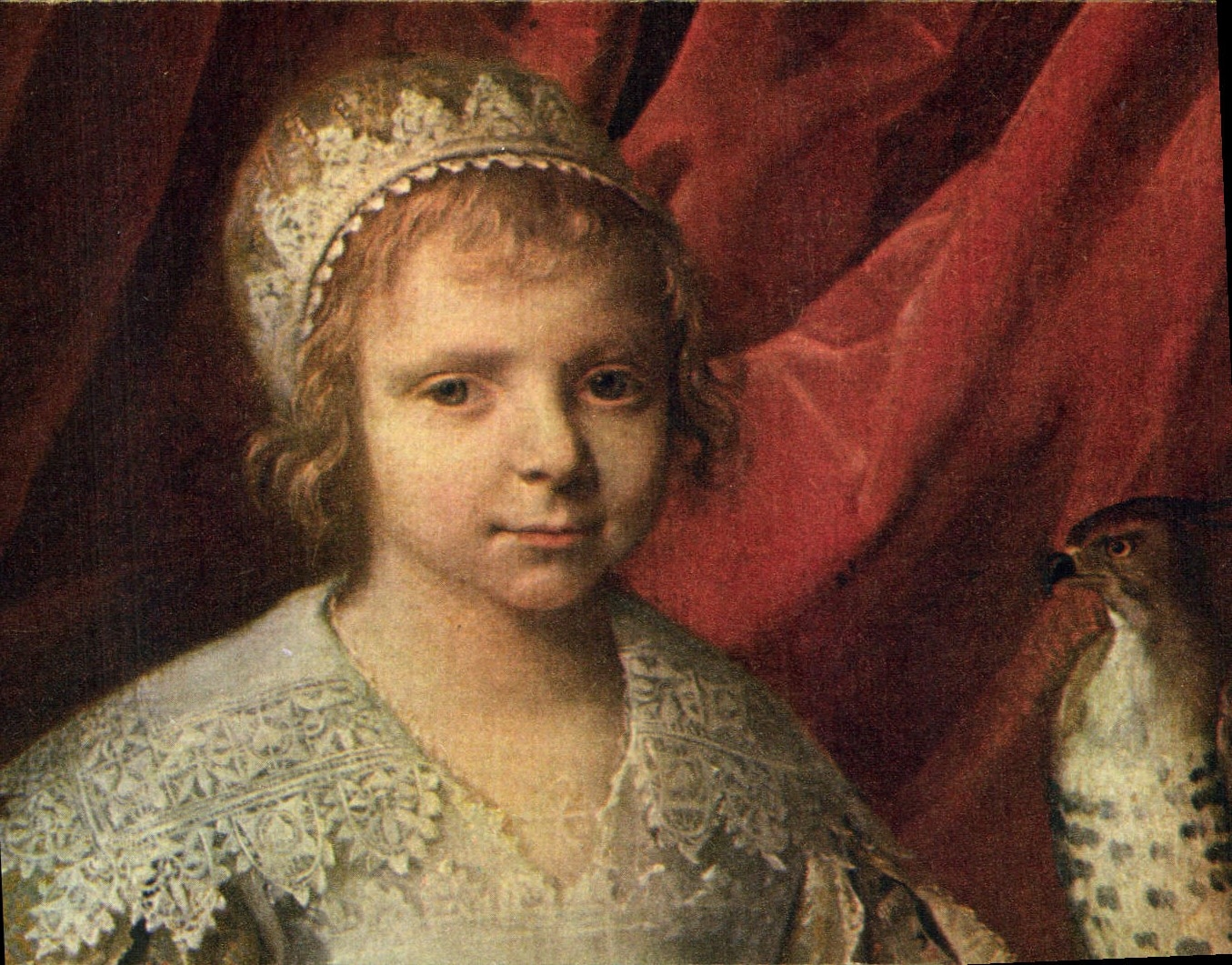 CPA Philipe de Champaigne La fillette au faucon Musee du Louvre Faucon Chasse