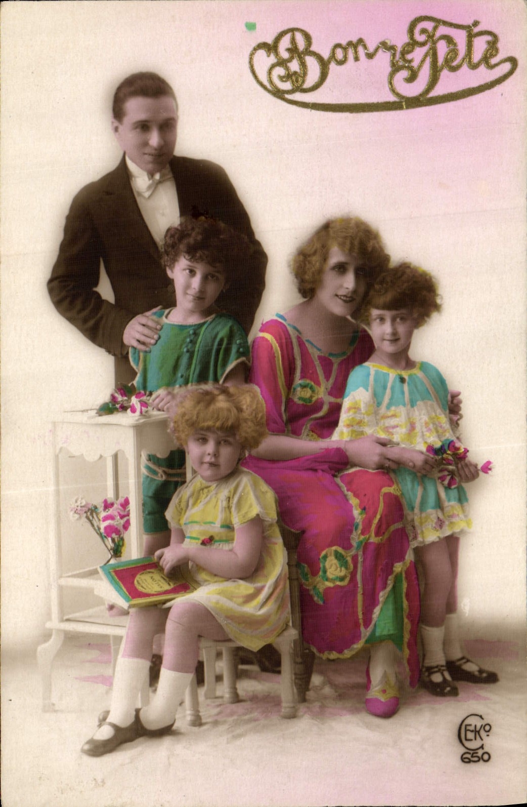 CPA Bonne Fete Femme Enfants