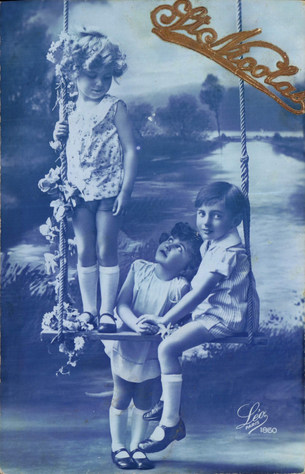 CPA Enfants Balancoire