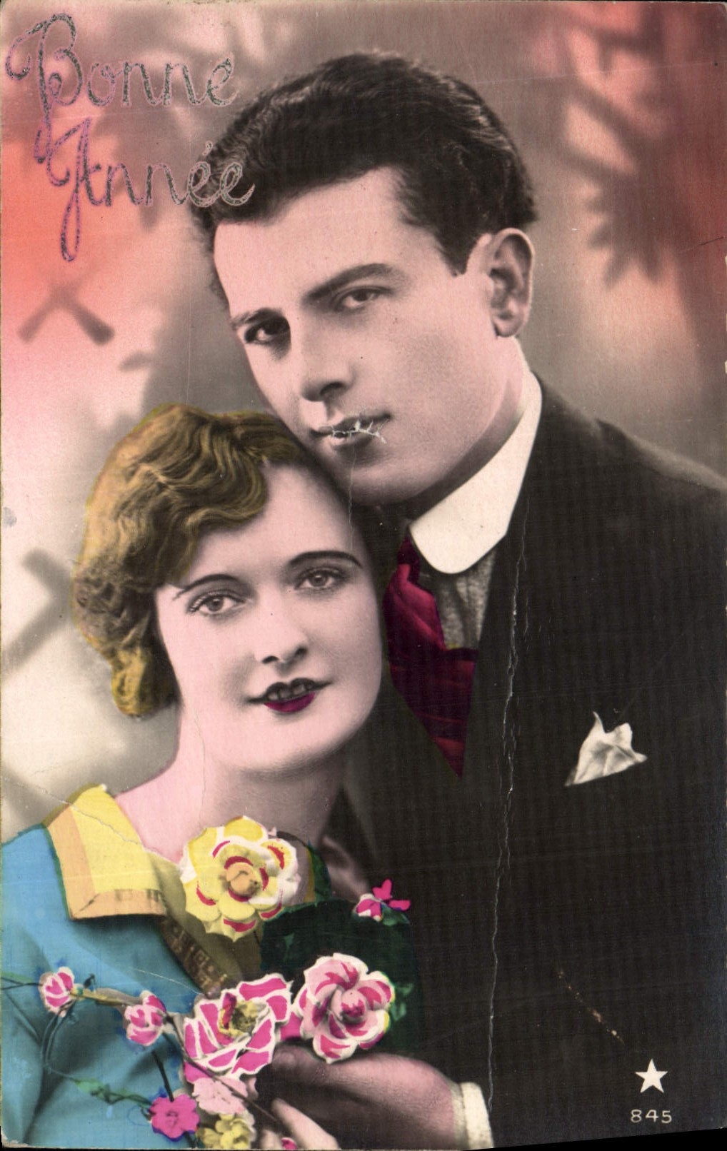 CPA Bonne Annee Femme