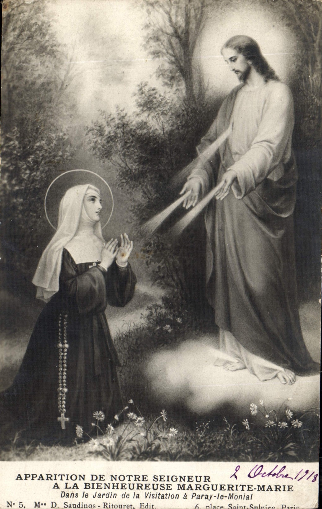 CPA Apparition de Notre Seigneur a la Bienheureuse Marguerite Marie