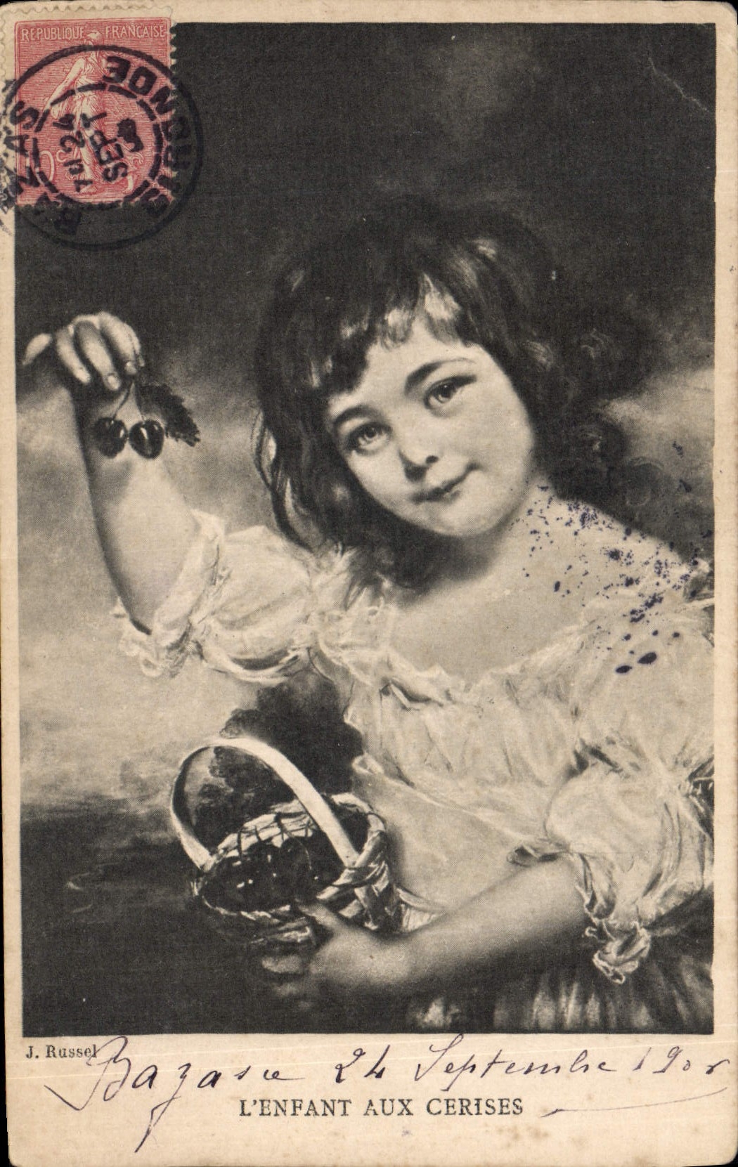 CPA L'Enfant aux Cerises Enfant