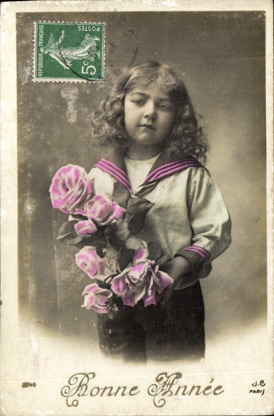 CPA Bonne Annee Enfant