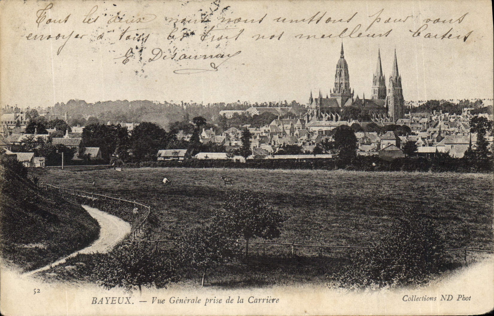 CPA Bayeux Vue Generale prise de la Carriere