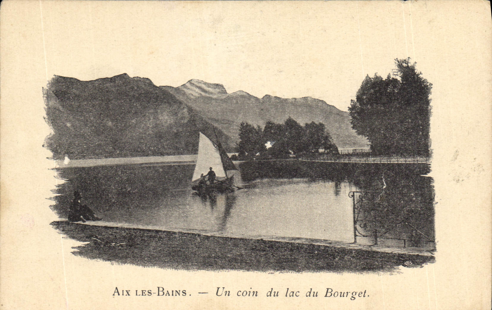CPA Aix les Bains Un coin du lac du Bourget 