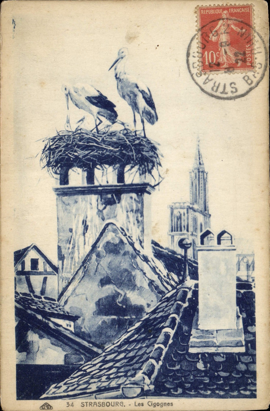 CPA Strasbourg Les Cigognes 