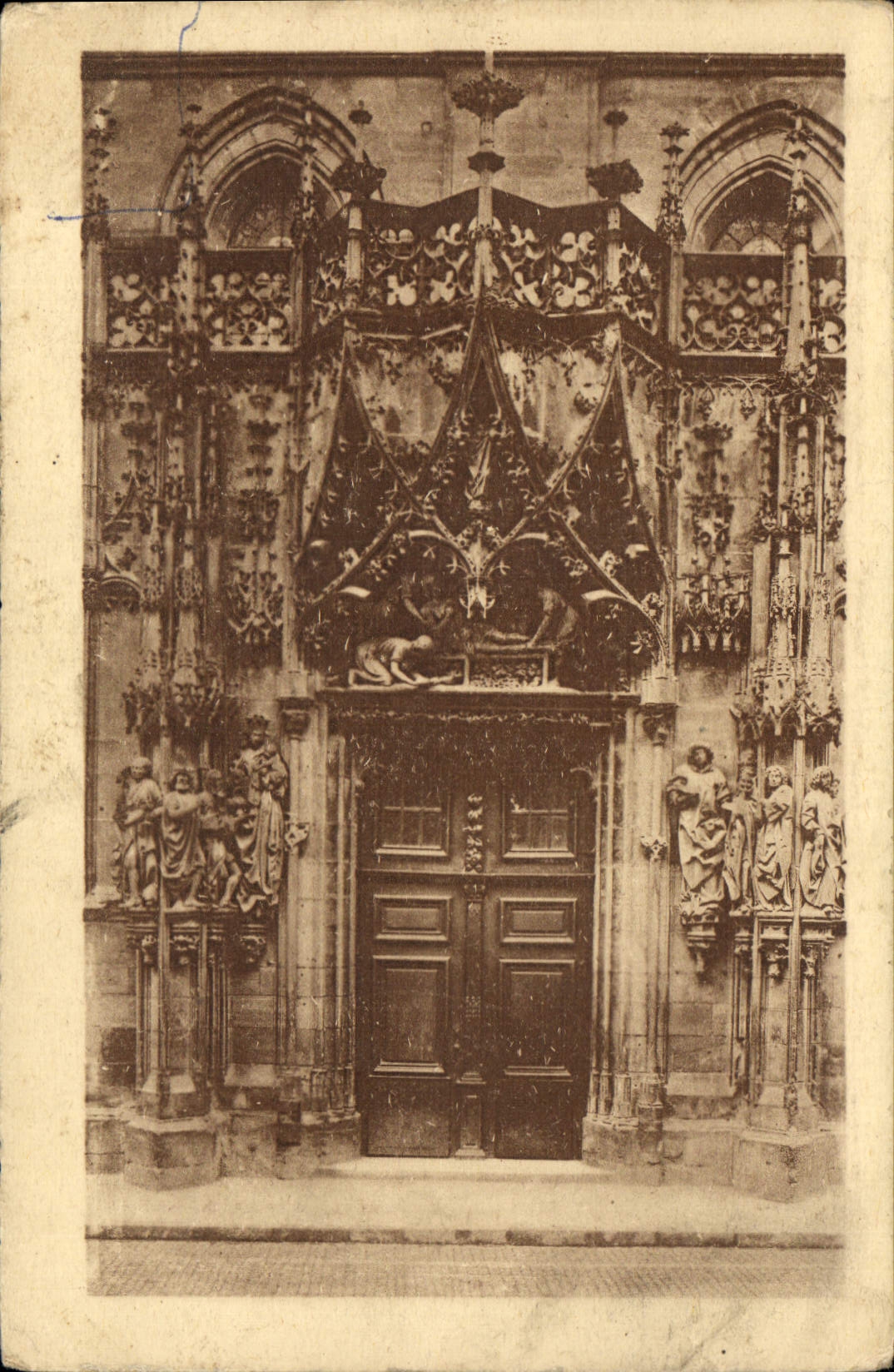 CPA Cathedrale de Strasbourg Portail St Laurent 