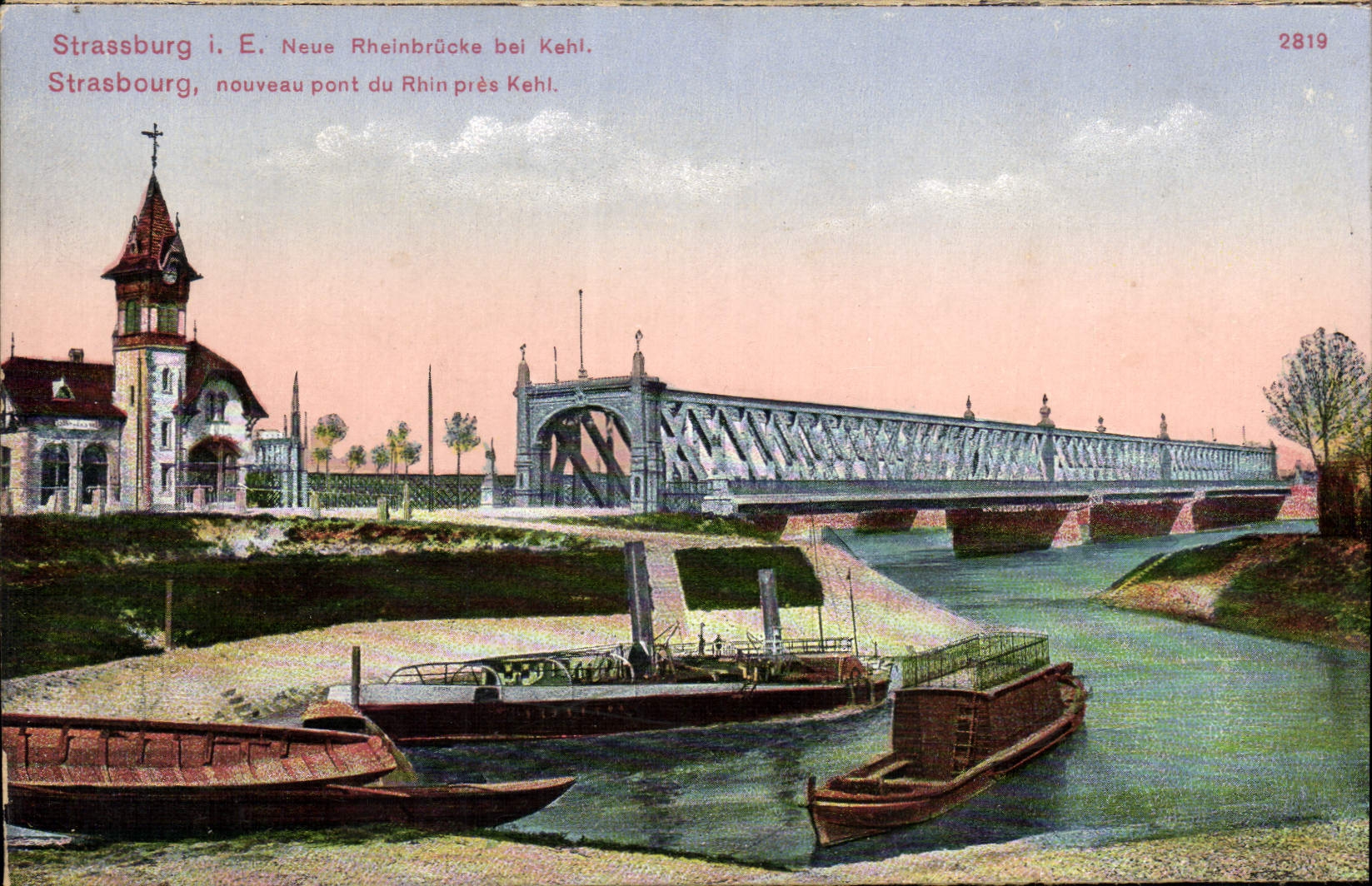 CPA Strasbourg nouveau pont du Rhin pres Kehl 