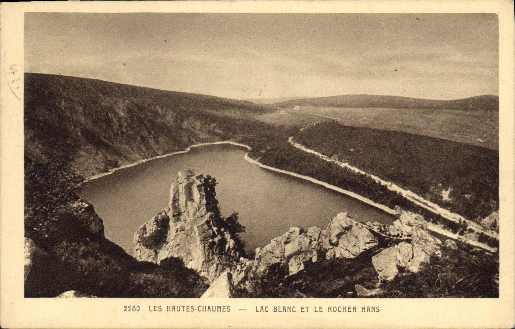 CPA Les Hautes Chaumes Lac Blanc et le Rocher Hans 