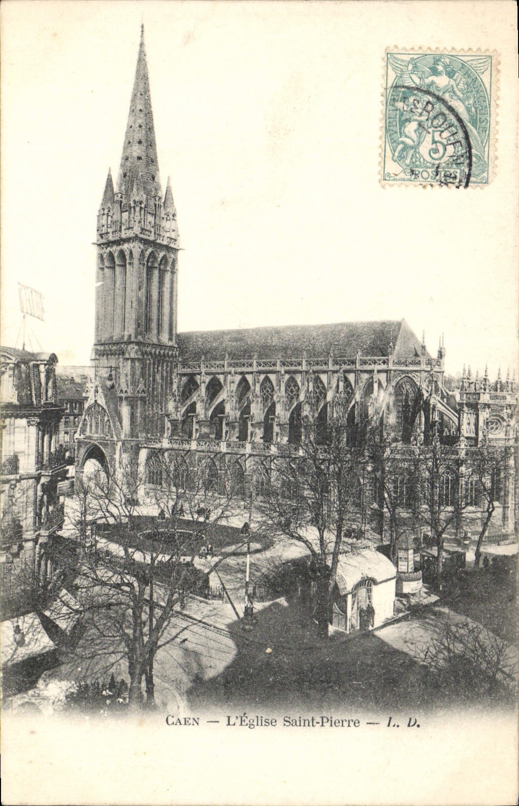 CPA Caen L'Eglise Saint Pierre 