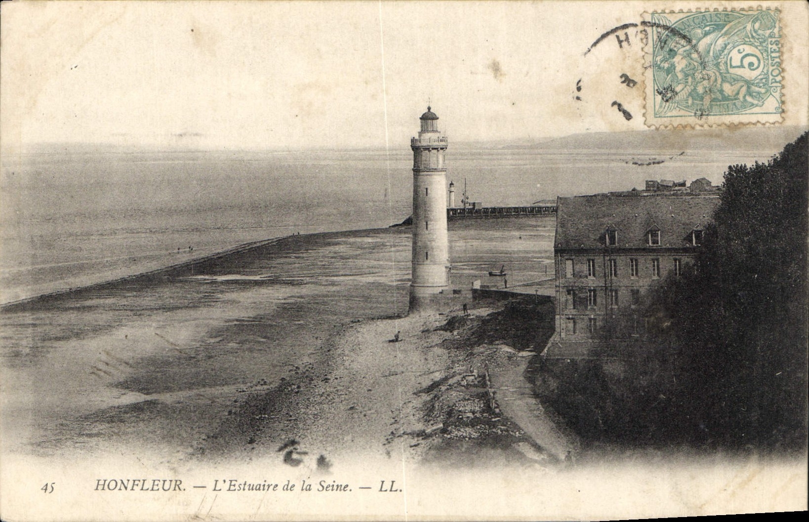 CPA Honfleur L'Estuaire de la Seine Phare
