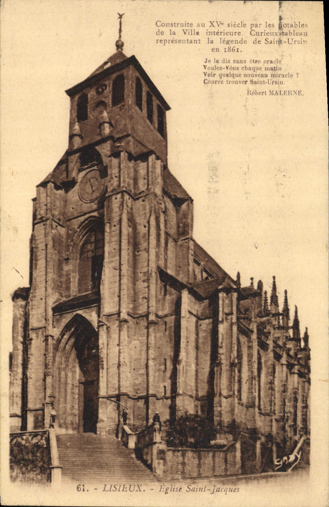 CPA Lisieux Eglise Saint Jacques 