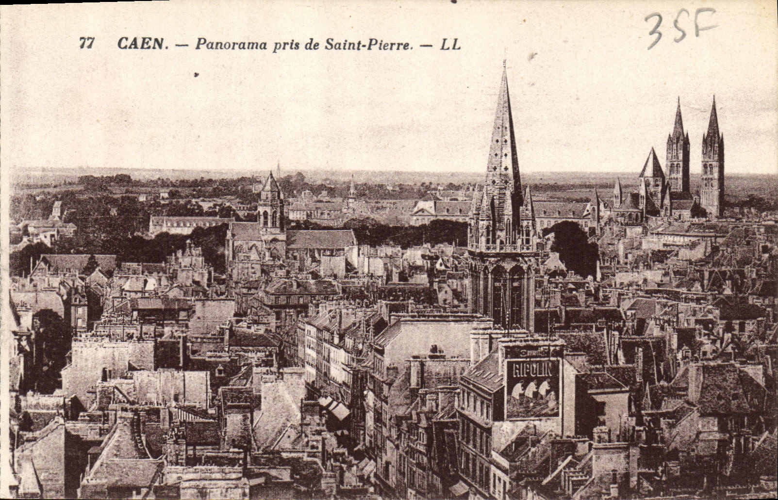 CPA Caen Panorama prise de Saint Pierre 