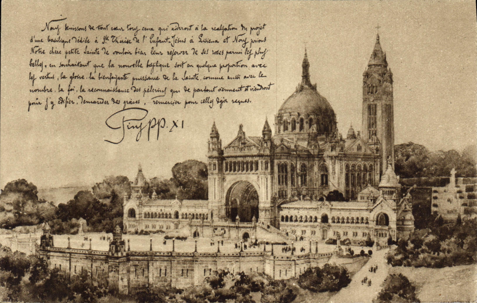 CPA Project de la Basilique de Sainte Therese de l'Enfant Jesus a Lisieux 