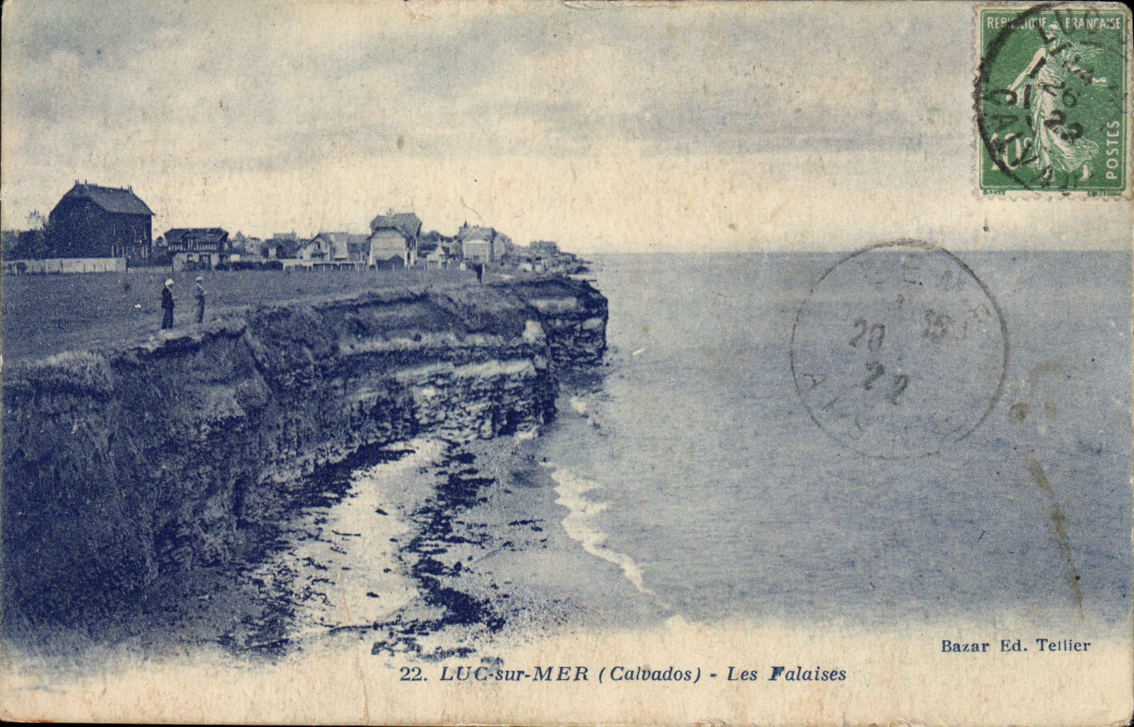 CPA Luc sur Mer Calvados Les Falaises 