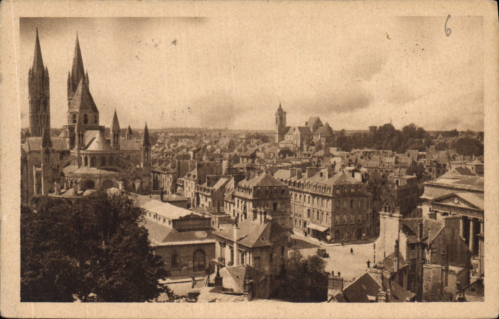 CPA Caen Calvados Vue generale 