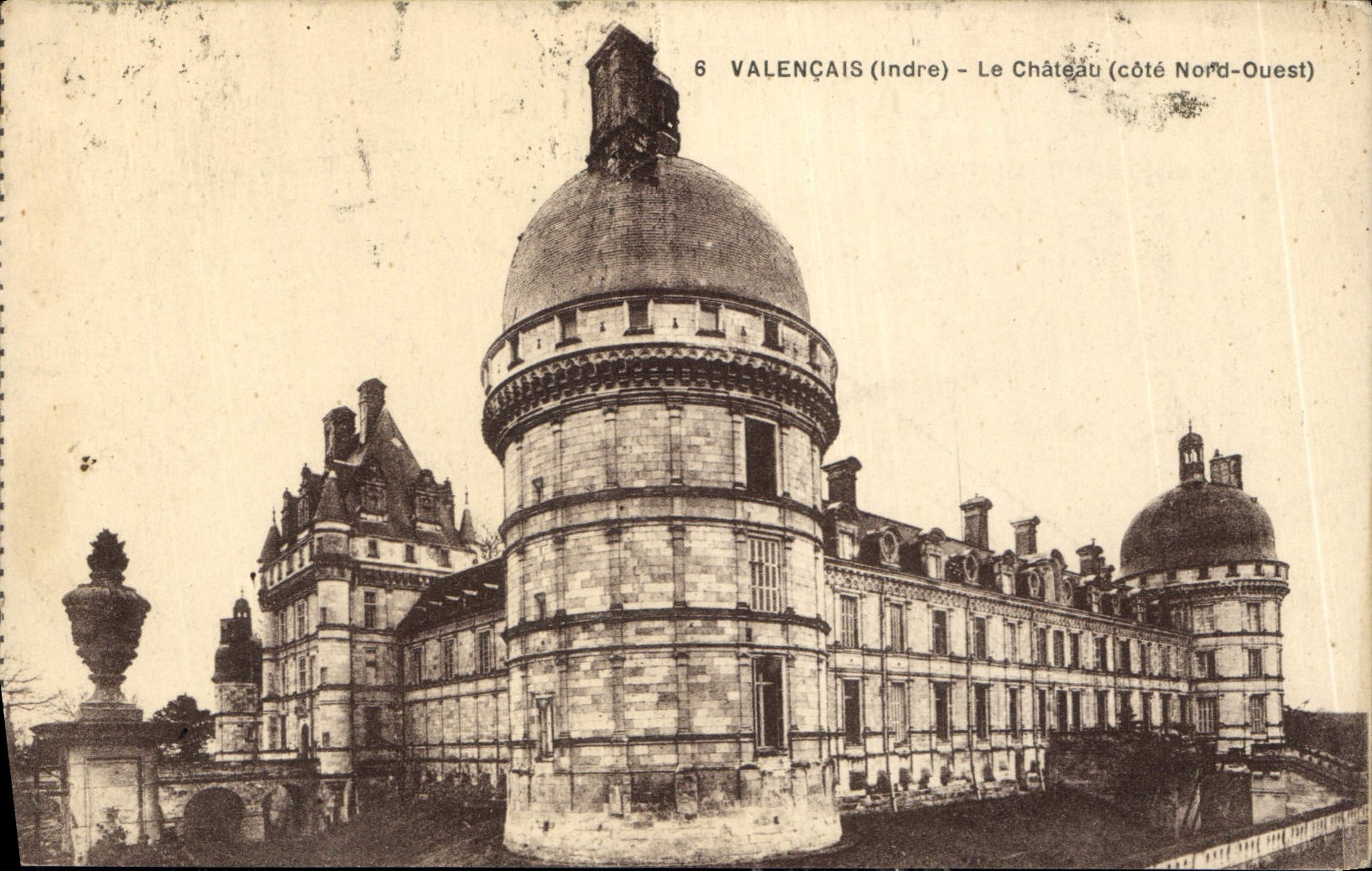CPA Valencais Indre Le Chateau cote Nord Ouest