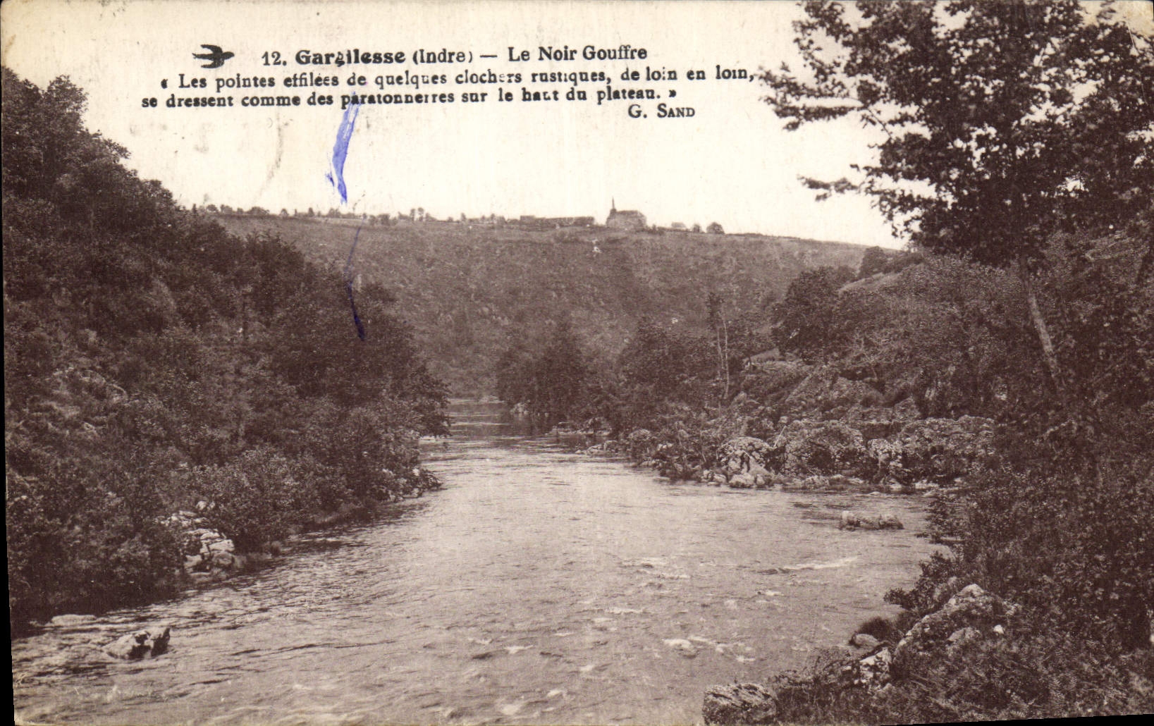 CPA Gargilesse Indre Le Noir Gouffre