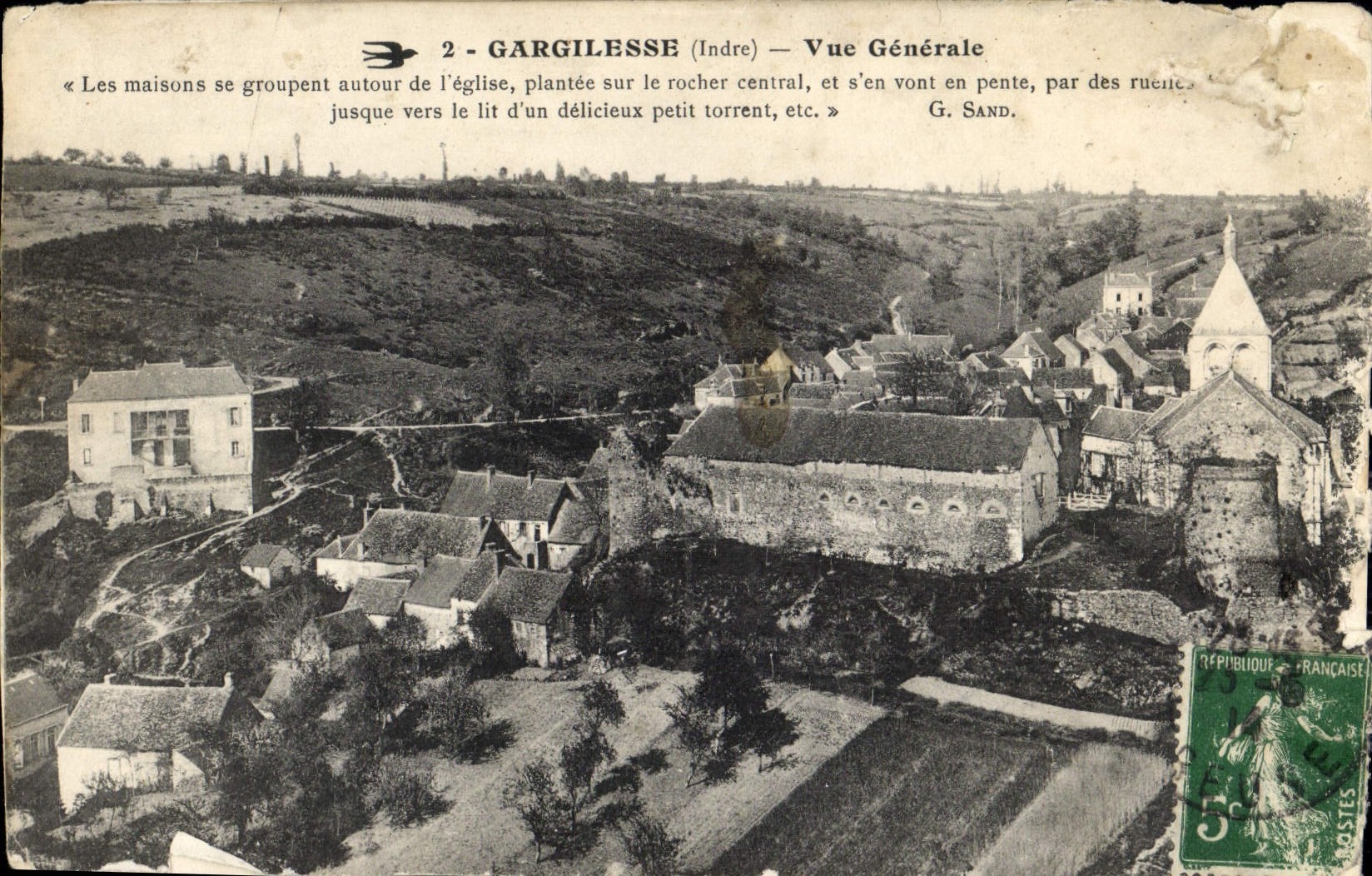 CPA Gargilesse Indre Vue Generale 