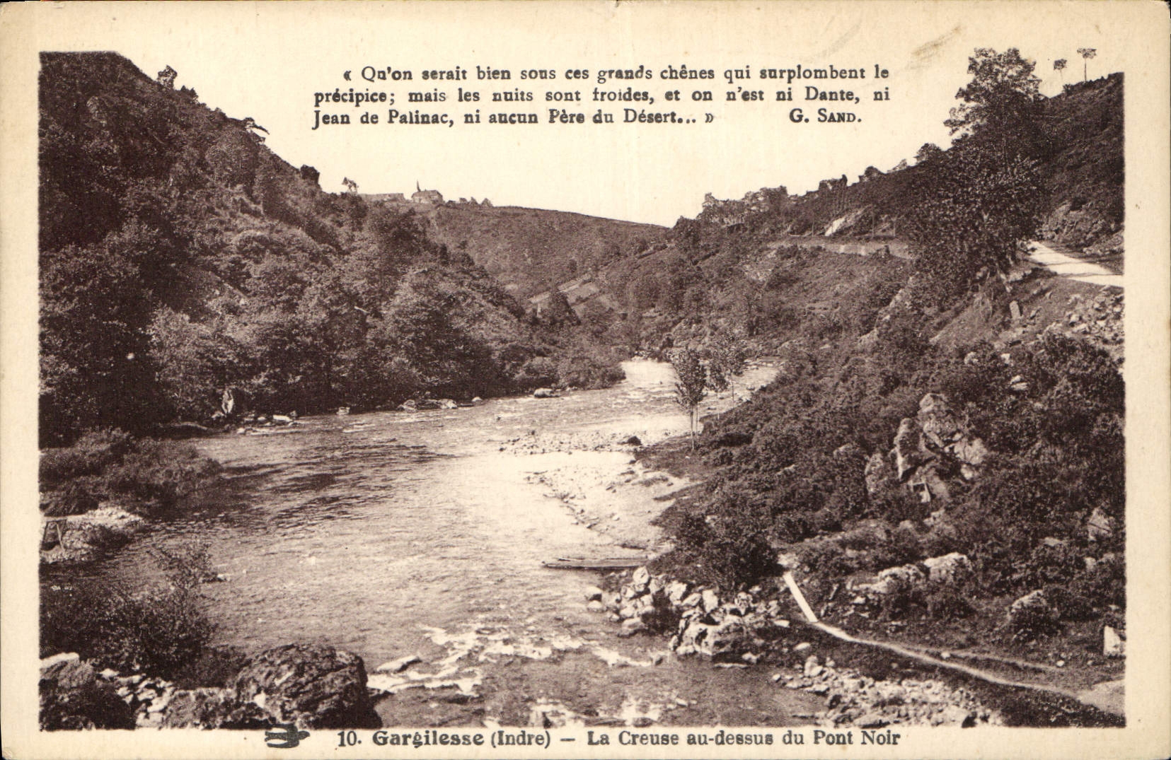 CPA Gargilesse Indre La Creuse au dessus du Pont Noir 