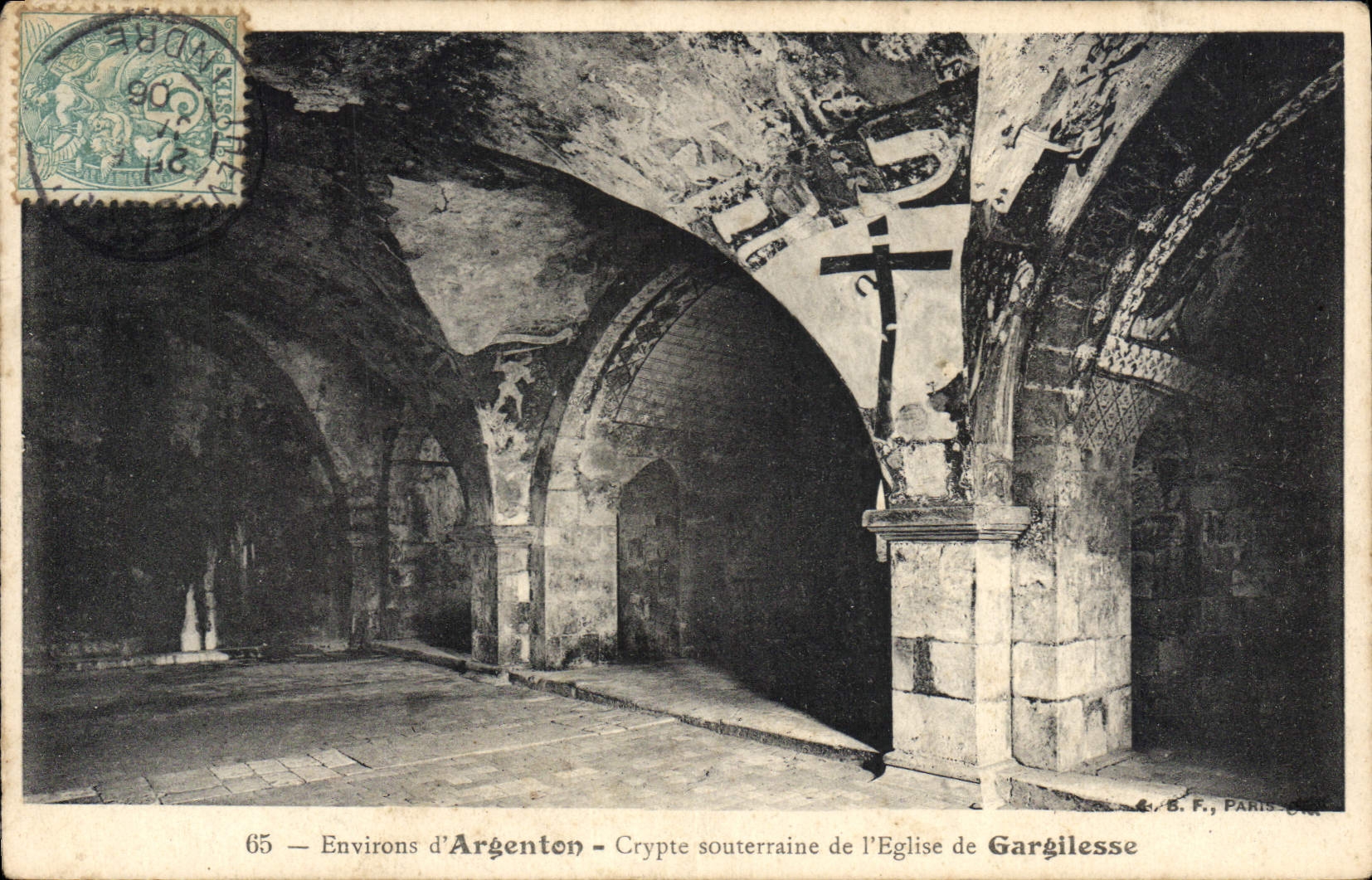 CPA Environs d'Argenton Crypte souterraine de l'Eglise de Gargilesse