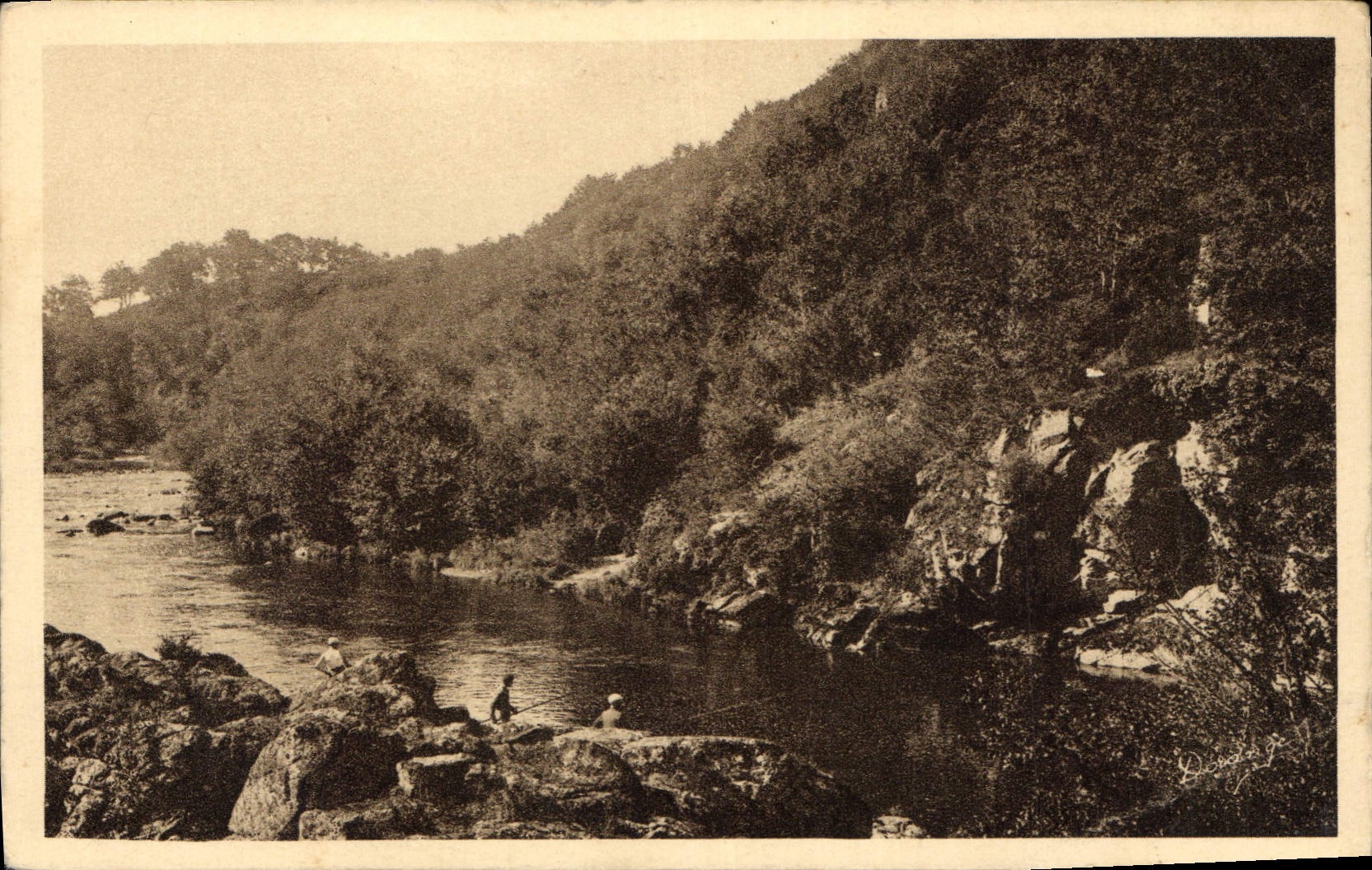 CPA Gargilesse Indre Le Noir Gouffre Bains de G Sand 