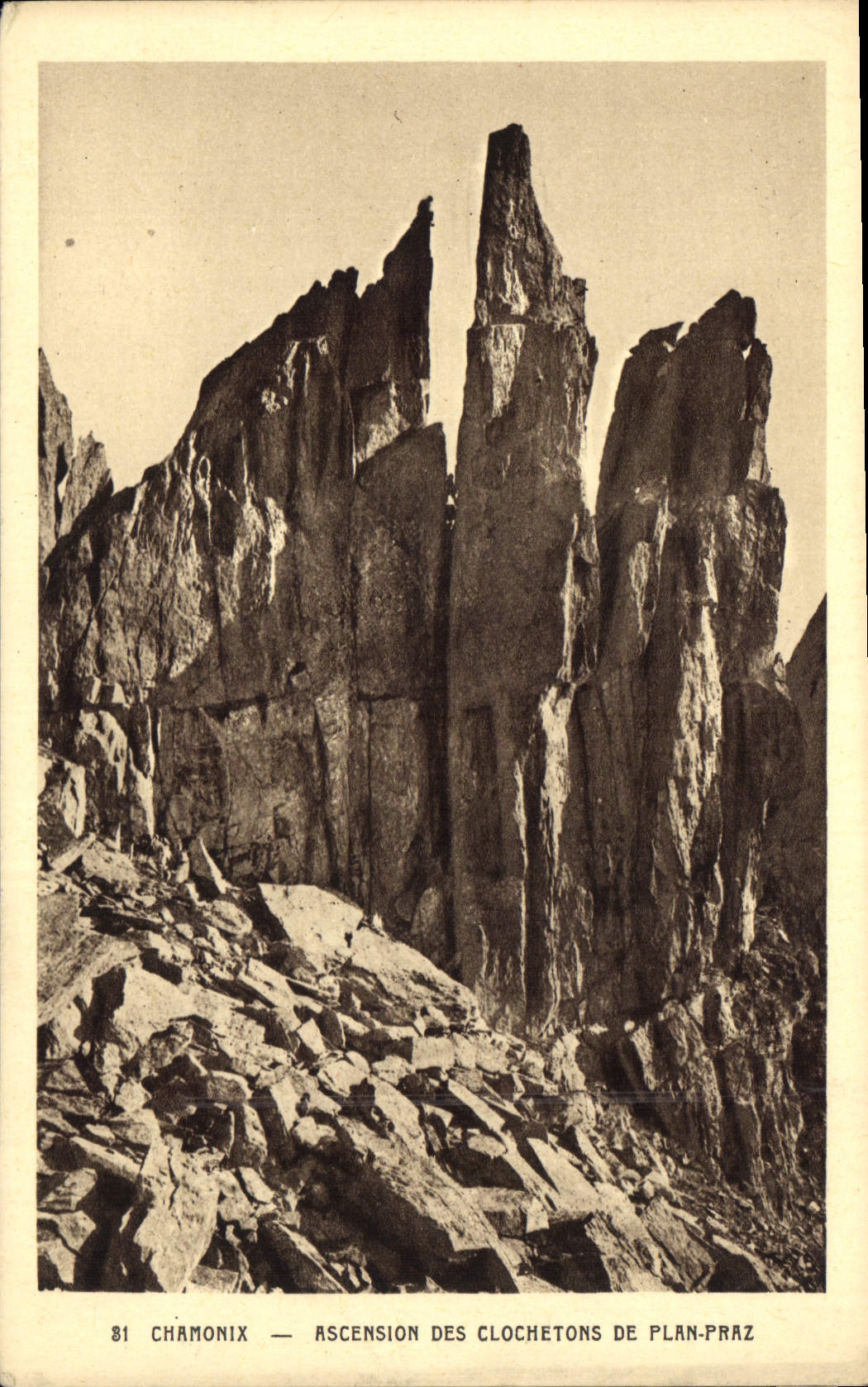 CPA Chamonix Ascension des Clochetons de Plan Praz 