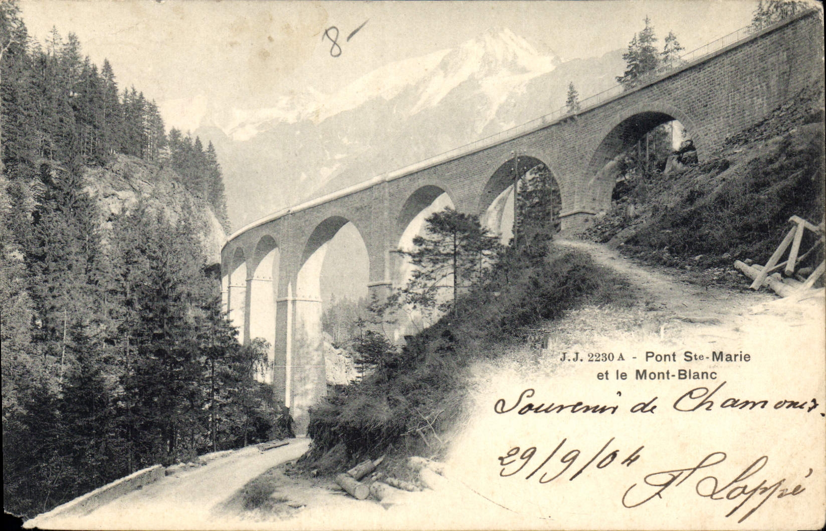CPA Pont Ste Marie et le Mont Blanc 