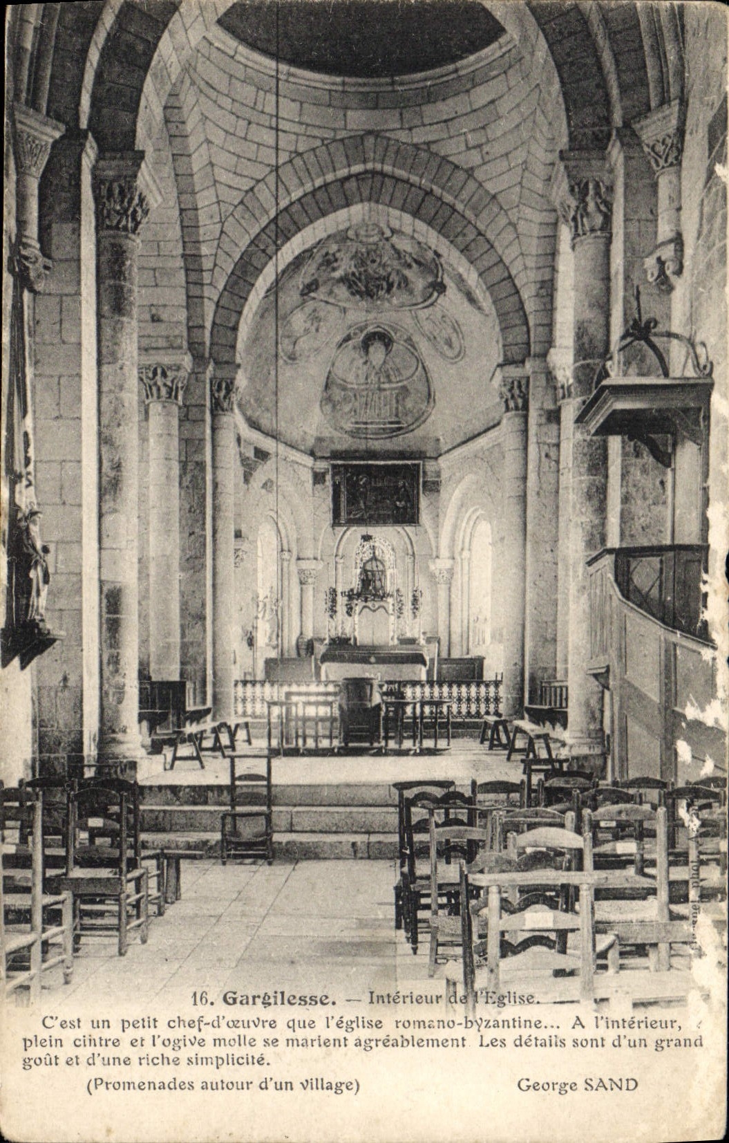 CPA Gargilesse Interieur de l'Eglise 
