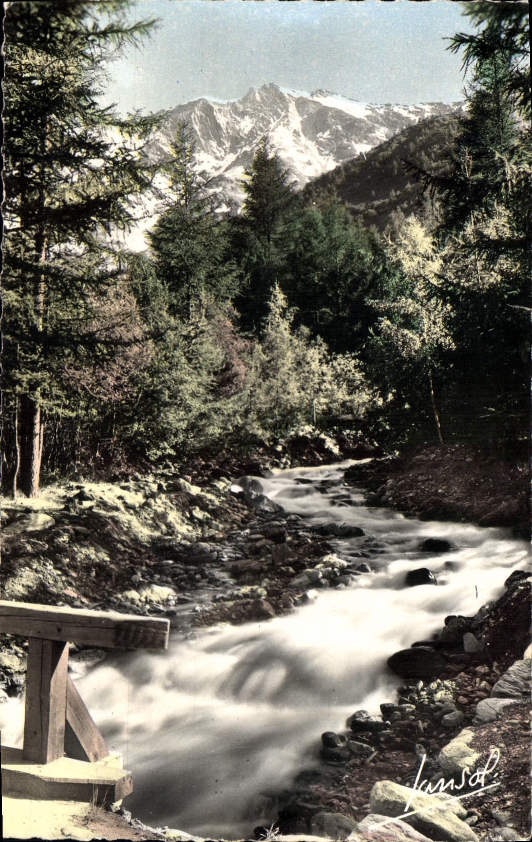 CPA Peisey Nancroix Savoie Le Nant Feisson et le sommet de Bellecote