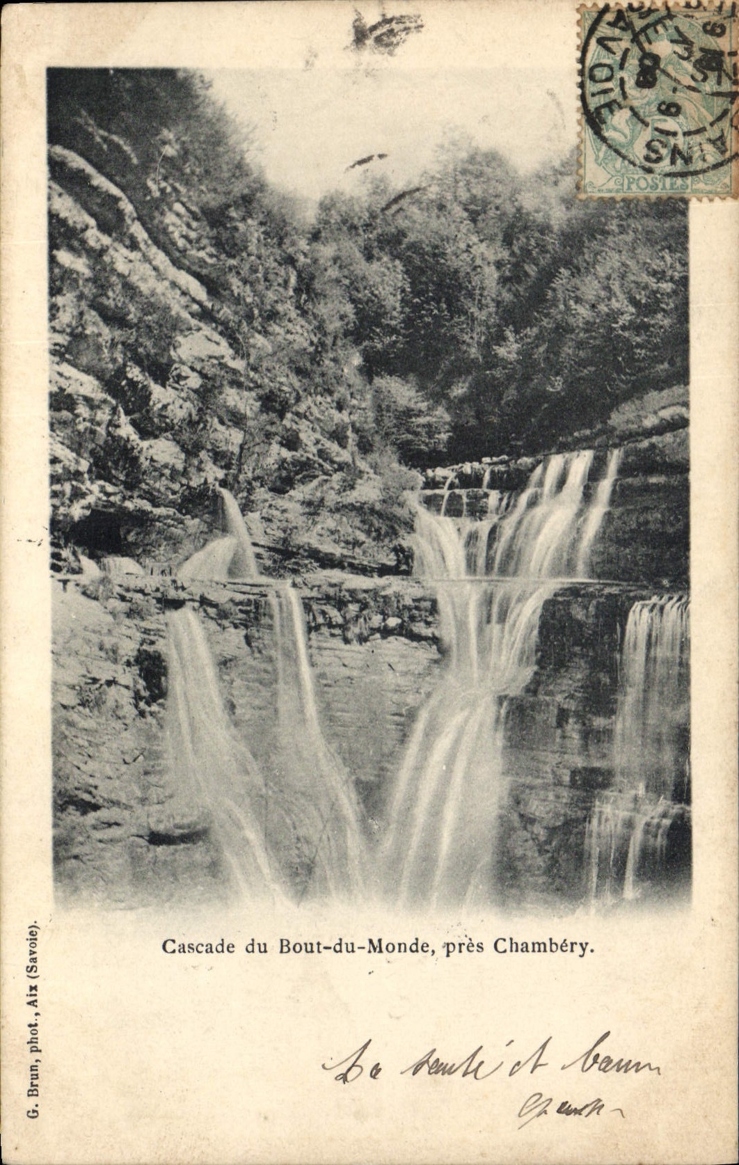 CPA Cascade du Bout du Monde pres Chambery 
