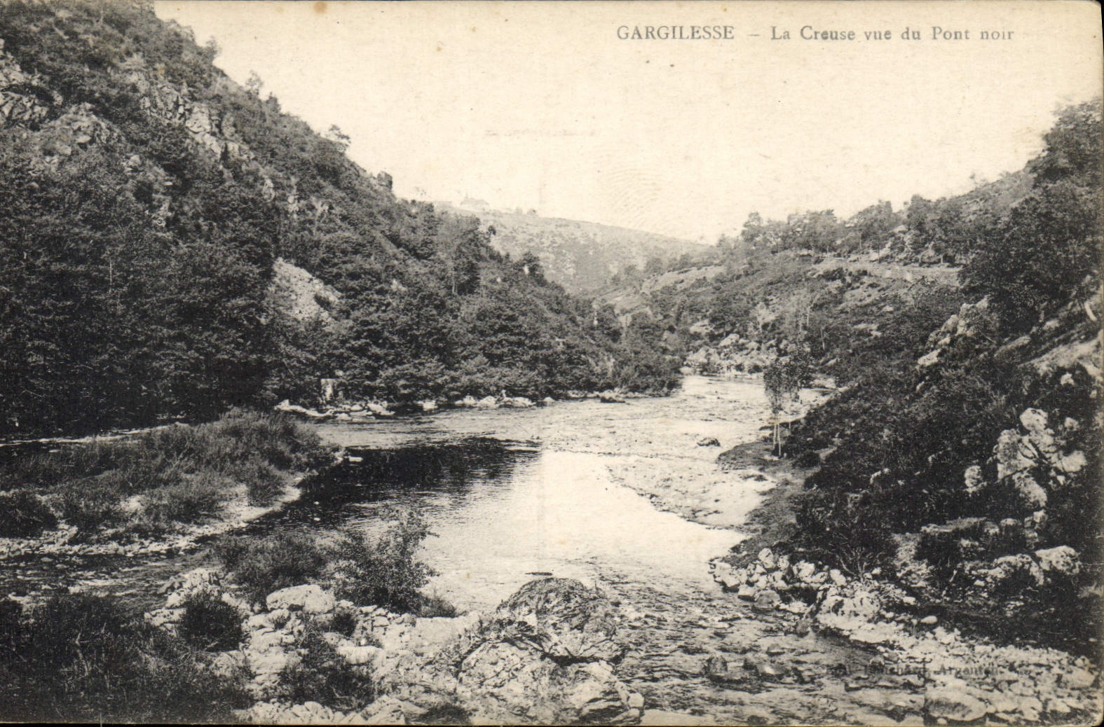 CPA Gargilesse La Creuse vue du Pont noir 