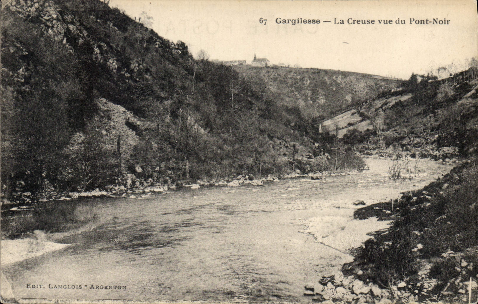 CPA Gargilesse La Creuse vue du Pont Noir 